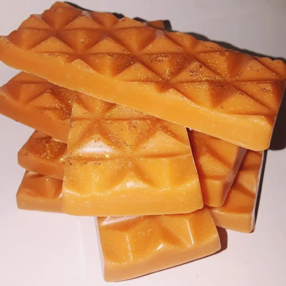 HAND Crafted Pumpkin Spiked waxmelt glitter bar 1pc